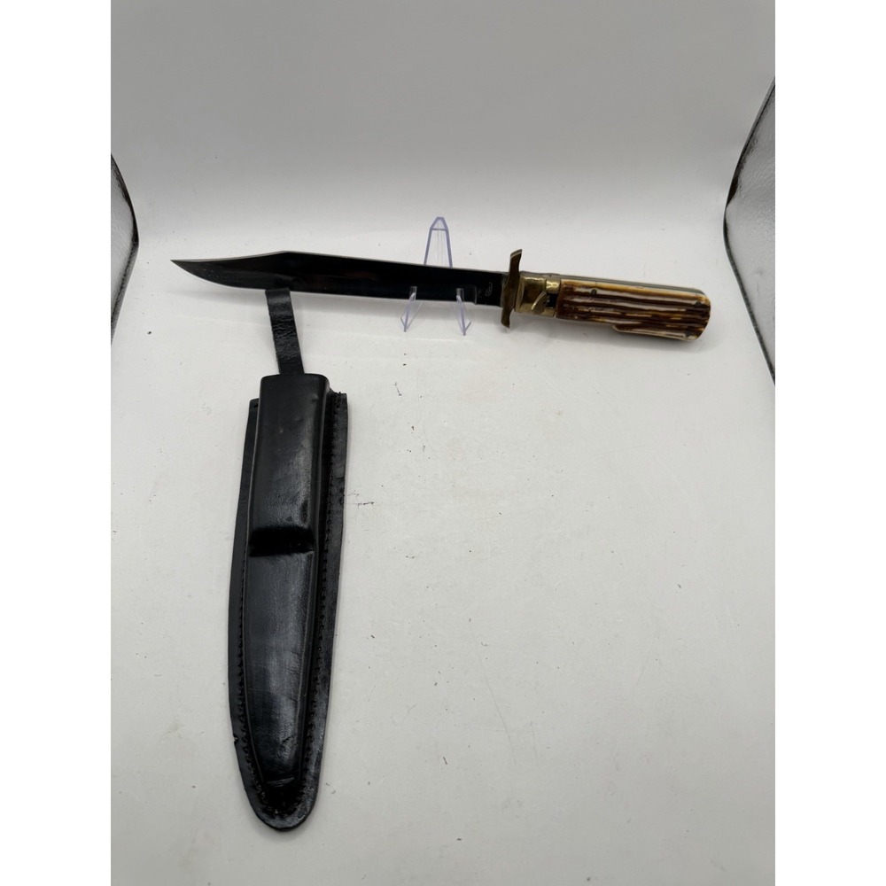Large Pakistan Extended Long Blade Folding Bowie Knife Stainless Steel w/ Sheath